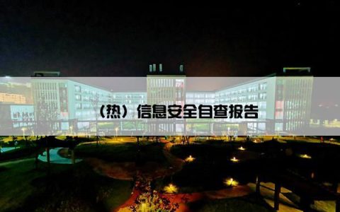（热）信息安全自查报告