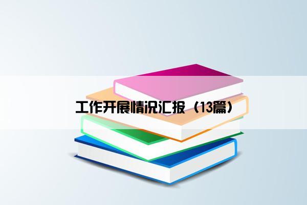 工作开展情况汇报（13篇）