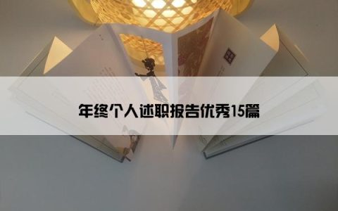 年终个人述职报告优秀15篇