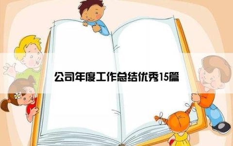 公司年度工作总结优秀15篇