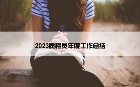 2023质检员年度工作总结