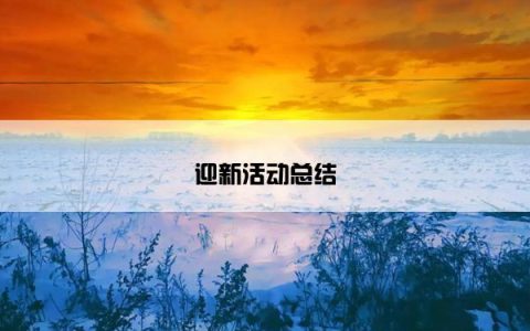 迎新活动总结
