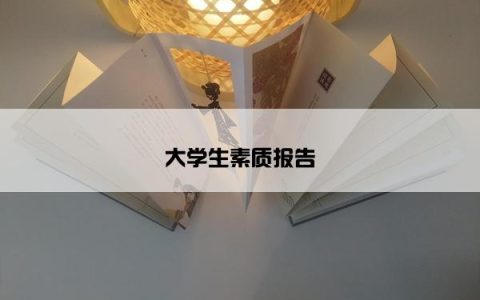 大学生素质报告