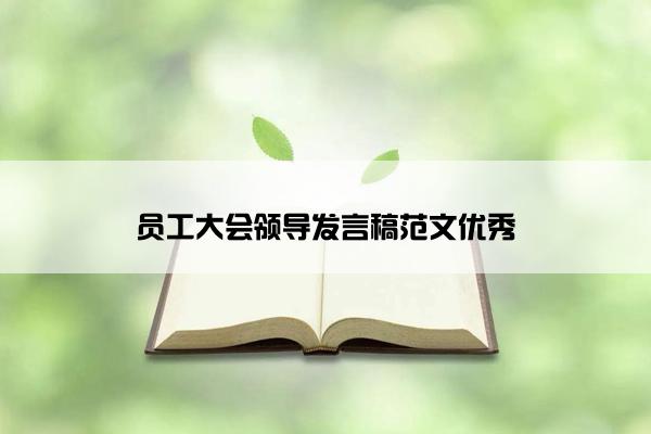 员工大会领导发言稿范文优秀