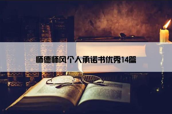 师德师风个人承诺书优秀14篇