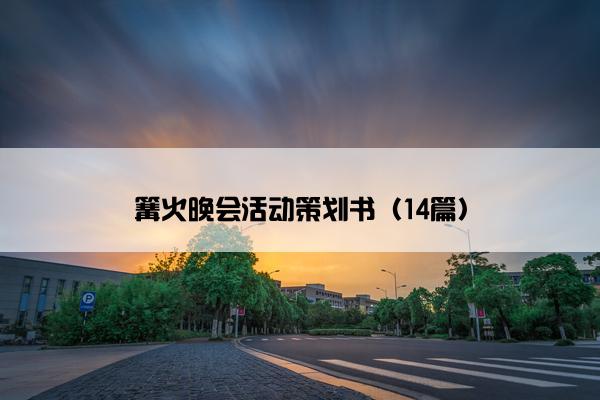 篝火晚会活动策划书（14篇）