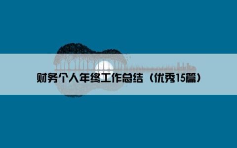 财务个人年终工作总结（优秀15篇）