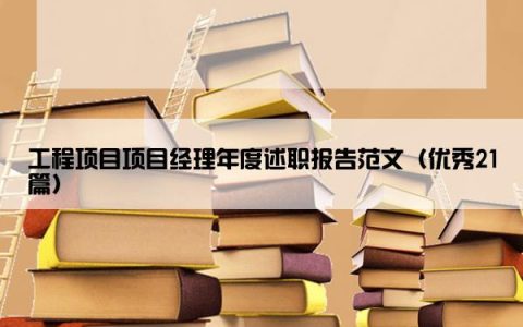 工程项目项目经理年度述职报告范文（优秀21篇）