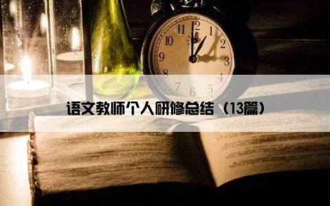 语文教师个人研修总结（13篇）