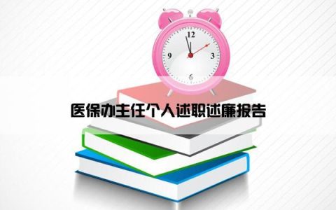 医保办主任个人述职述廉报告