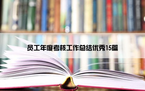 员工年度考核工作总结优秀15篇