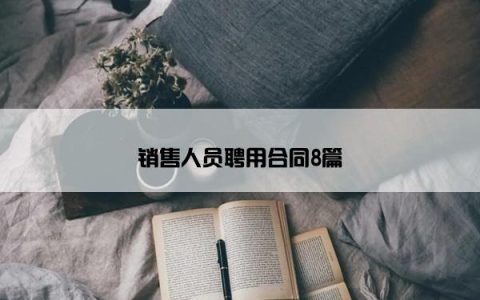 销售人员聘用合同8篇