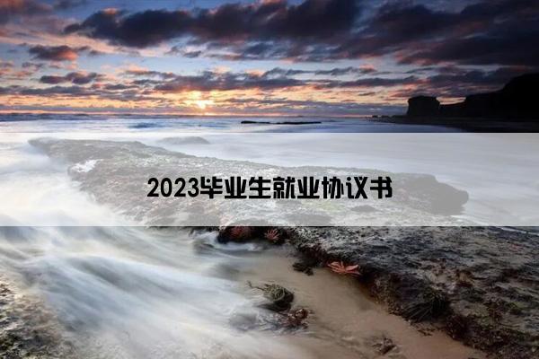 2023毕业生就业协议书