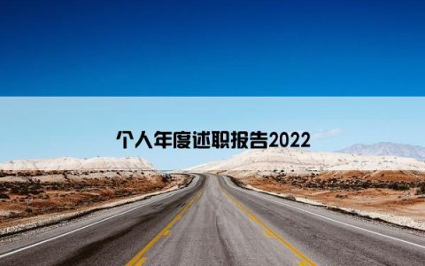 个人年度述职报告2022