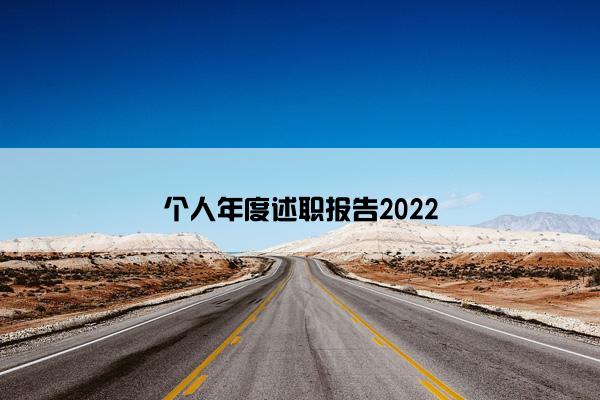 个人年度述职报告2022