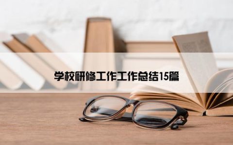 学校研修工作工作总结15篇