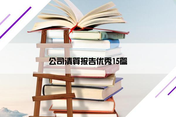 公司清算报告优秀15篇