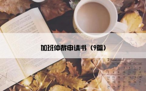 加班仲裁申请书（9篇）