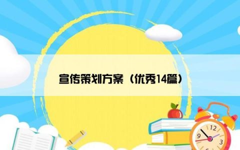宣传策划方案（优秀14篇）