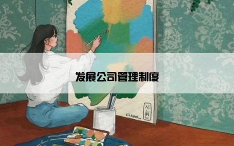 发展公司管理制度