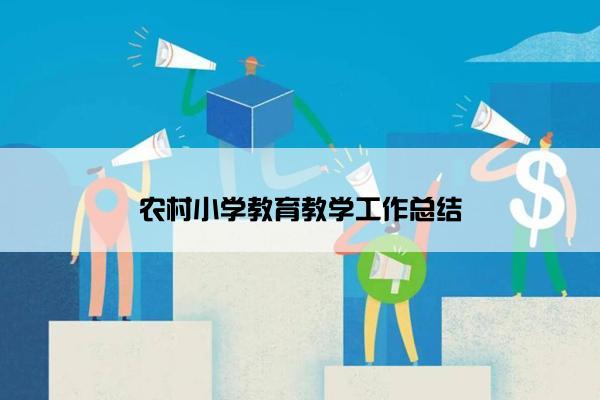 农村小学教育教学工作总结