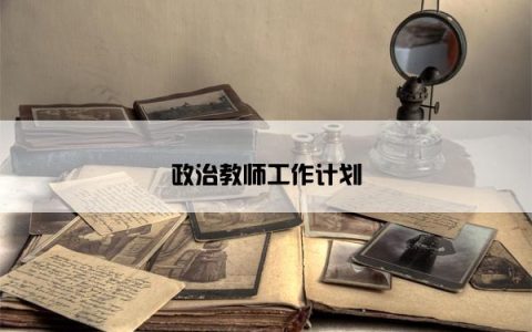 政治教师工作计划