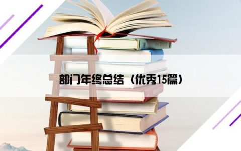 部门年终总结（优秀15篇）