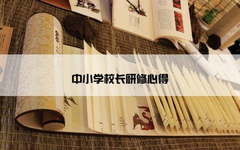中小学校长研修心得