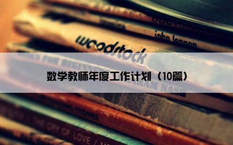 数学教师年度工作计划（10篇）