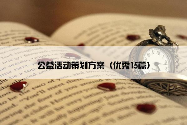 公益活动策划方案（优秀15篇）