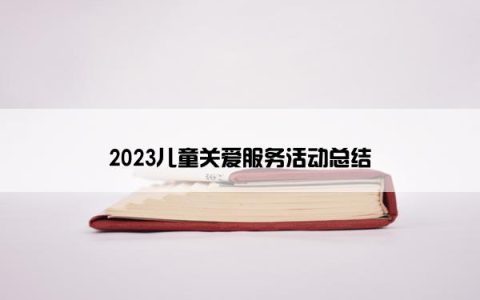 2023儿童关爱服务活动总结