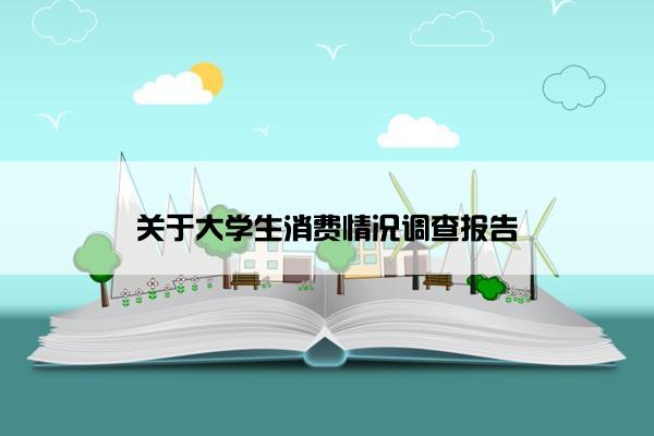 关于大学生消费情况调查报告