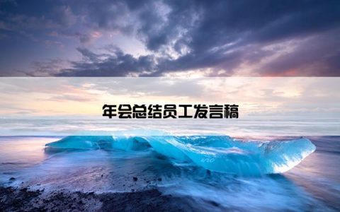 年会总结员工发言稿