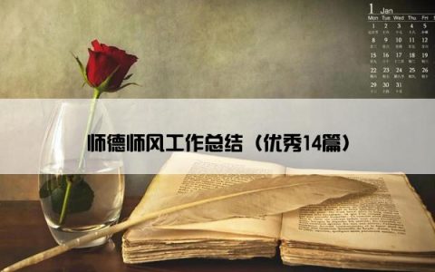 师德师风工作总结（优秀14篇）