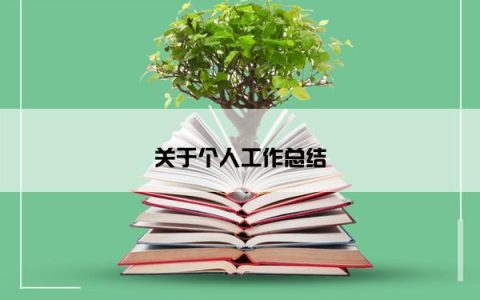 关于个人工作总结