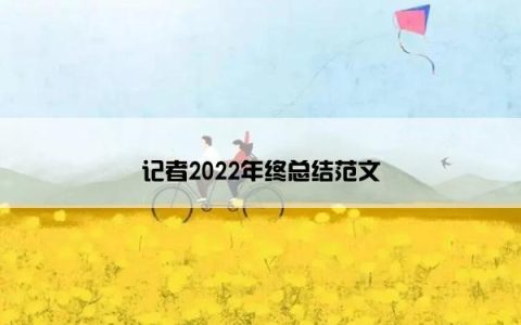 记者2022年终总结范文