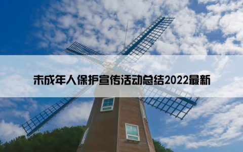 未成年人保护宣传活动总结2022最新