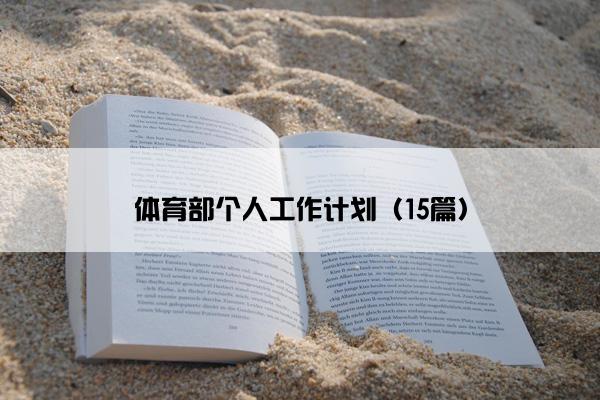 体育部个人工作计划（15篇）