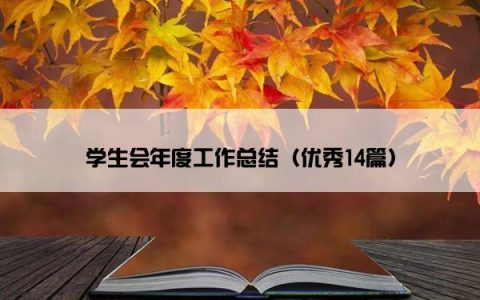 学生会年度工作总结（优秀14篇）