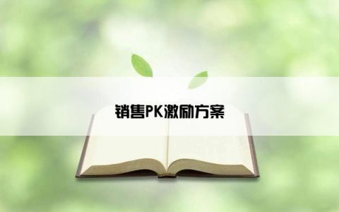 销售PK激励方案