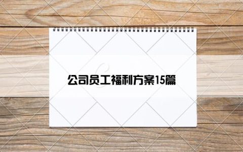 公司员工福利方案15篇