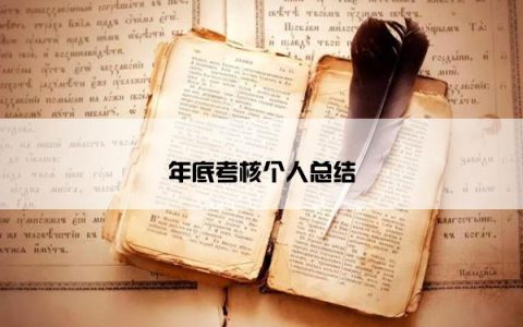 年底考核个人总结