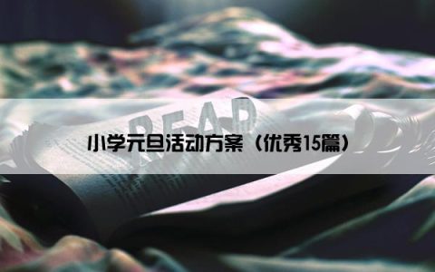 小学元旦活动方案（优秀15篇）