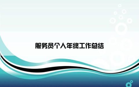 服务员个人年终工作总结