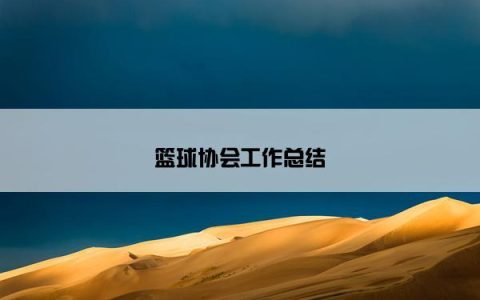 篮球协会工作总结