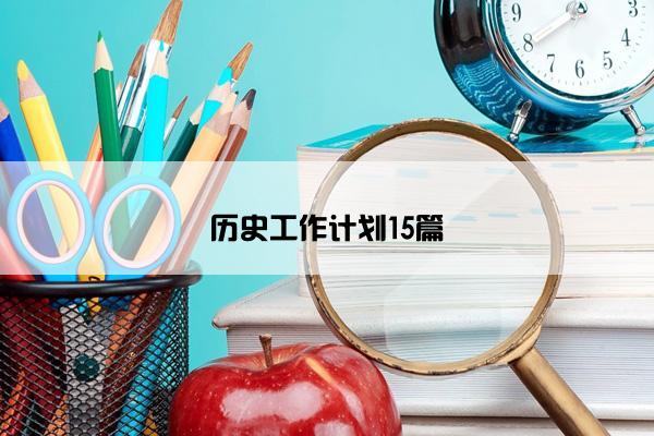 历史工作计划15篇