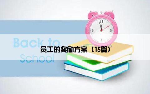 员工的奖励方案（15篇）