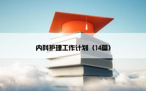 内科护理工作计划（14篇）