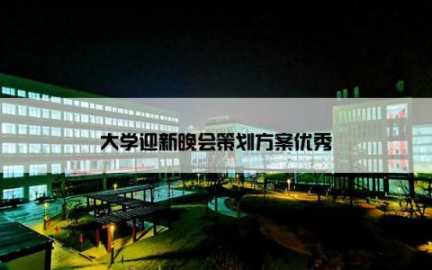 大学迎新晚会策划方案优秀