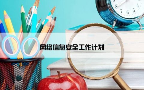 网络信息安全工作计划
